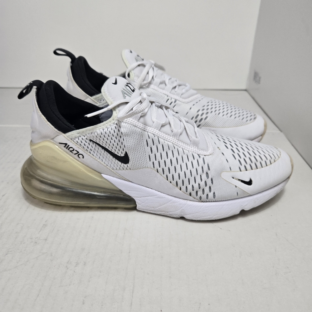 Size 13 - Nike Air Max 270 Low White Men Running Athletic Gym Casual AH8050-100